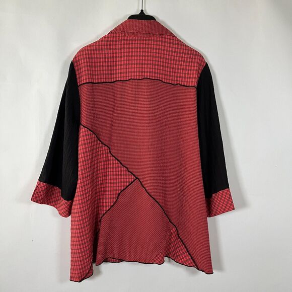 Moonlight Y&S Fashion Womens Shirt Jacket Tunic Top XXL Full Button Artsy Unique - Picture 6 of 8